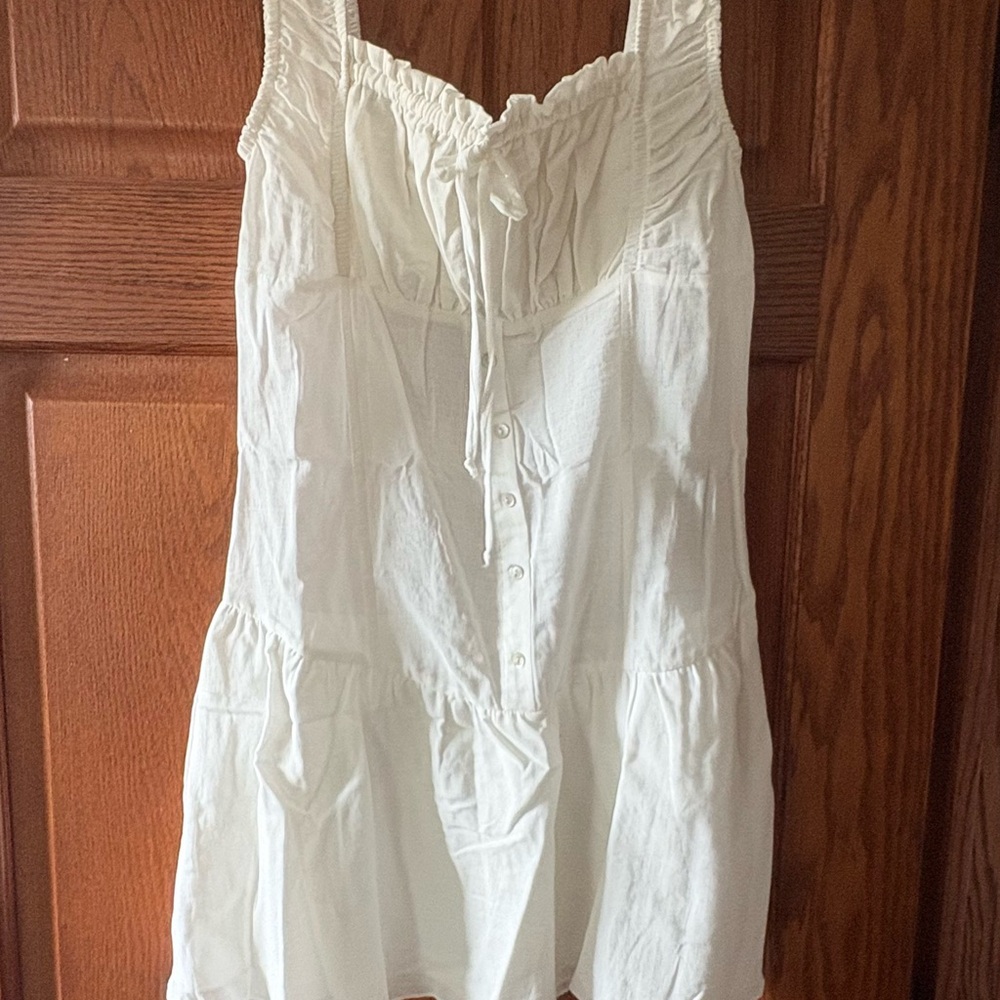 Frankie's Bikinis Cream Button-Down Top